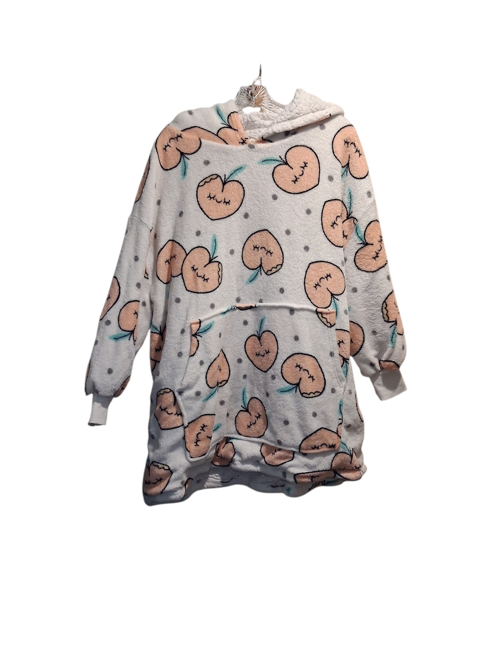 Cozy Peach Print  Oversized Hoodie